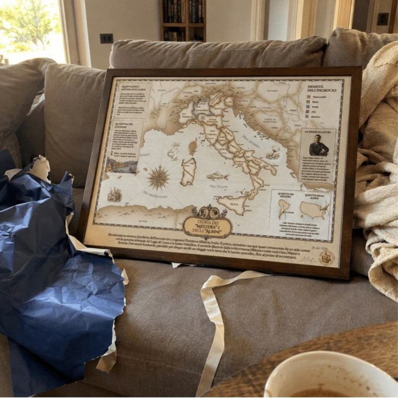 Mappa dei Cognomi di Coppia - Due cognomi che si incontrano, su un'unica pergamena